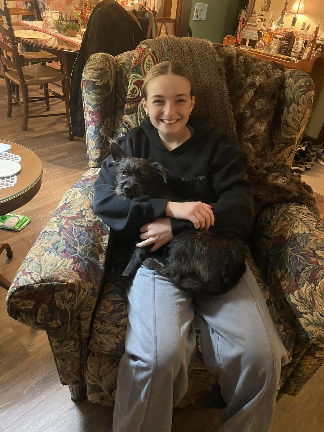 Roscoe with his new mom.